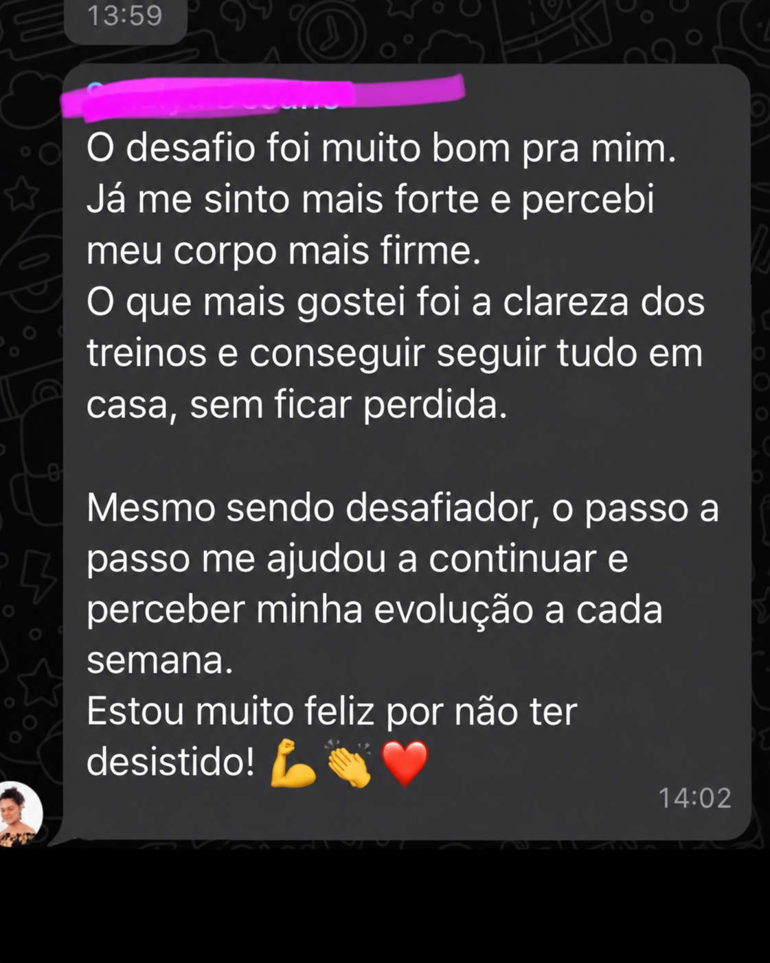 Depoimento sobre evolução com Calistenia Militar Feminina